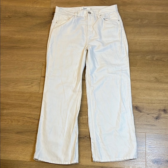 Hudson | Linen Cotton white straight leg crop pants Women’s size 29 lightweight - Picture 1 of 11